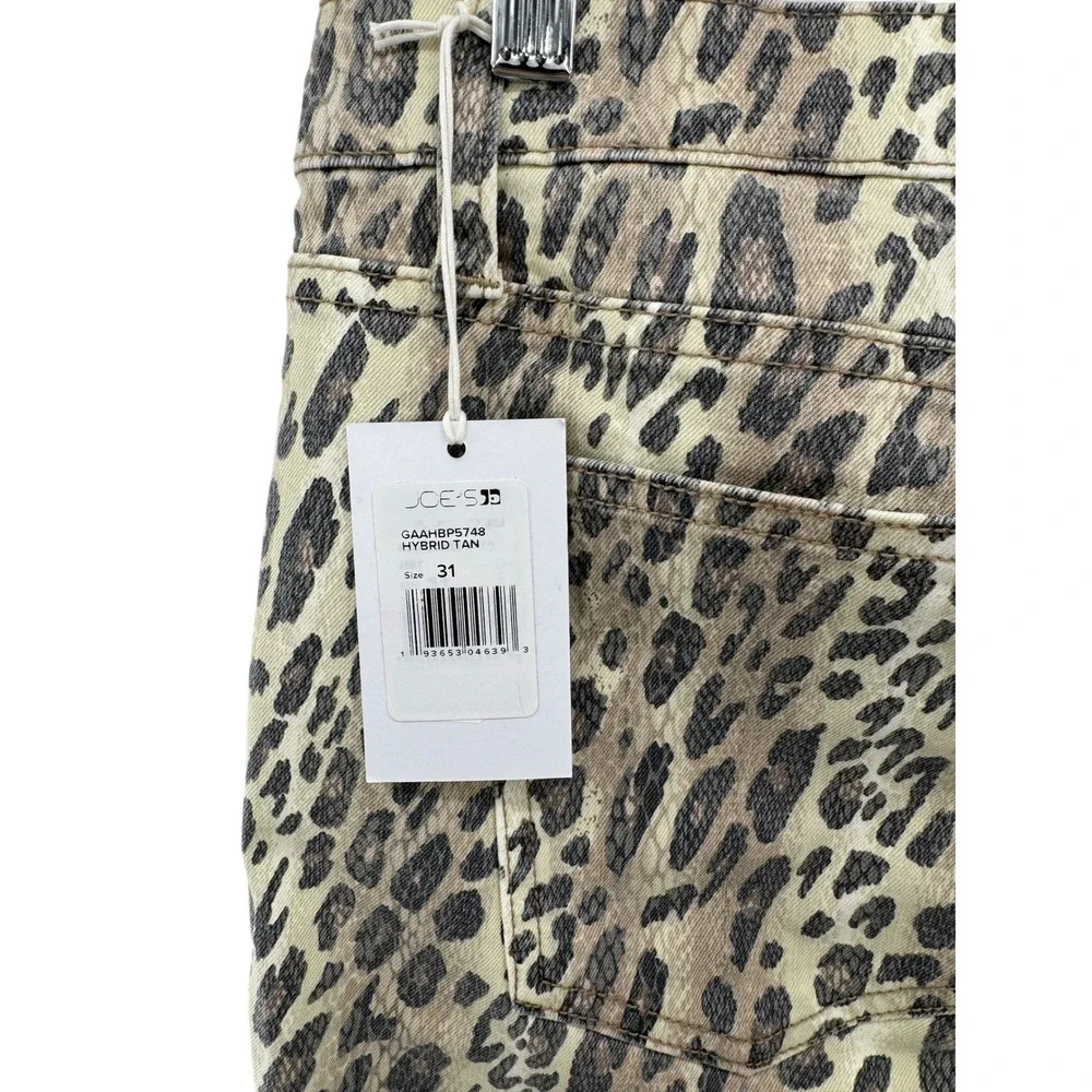 Joe's Jeans The Charlie High Rise Skinny Ankle Leopard Animal Print Jeans 31 NWT